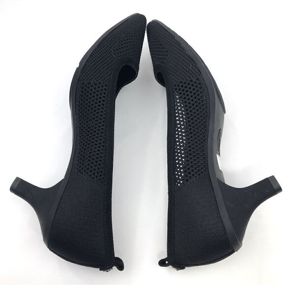 Anne Klein iflex REBECCA Black Perforated Mesh Slip On Pointed Toe Comfort Heels - Picture 6 of 16